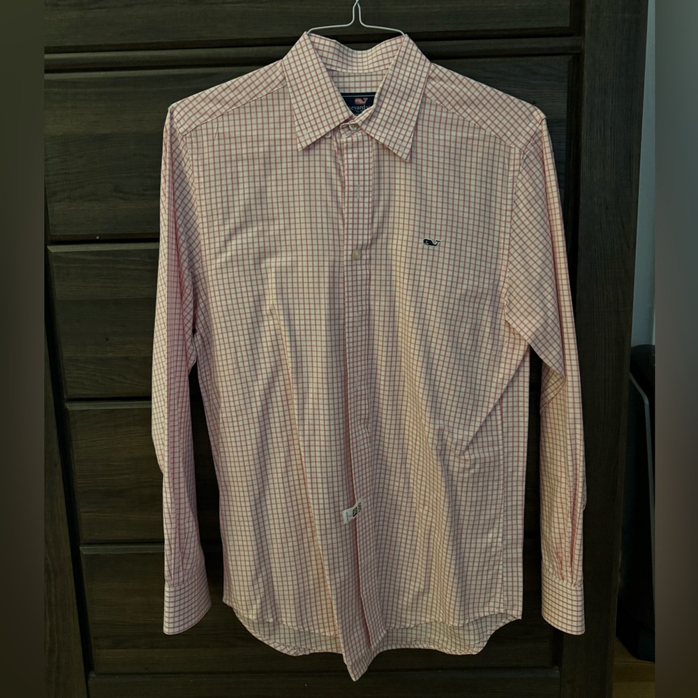 Men’s Vineyard Long Sleeve Dress Shirt Button Down - Small